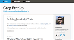 Desktop Screenshot of gregfranko.com